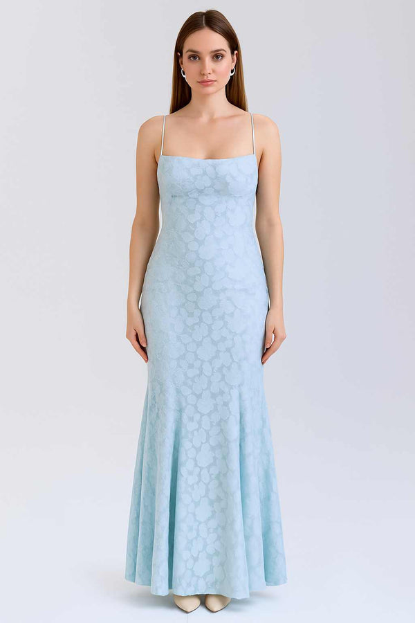 Vestido Azul-sereno Midi Bruma Celeste