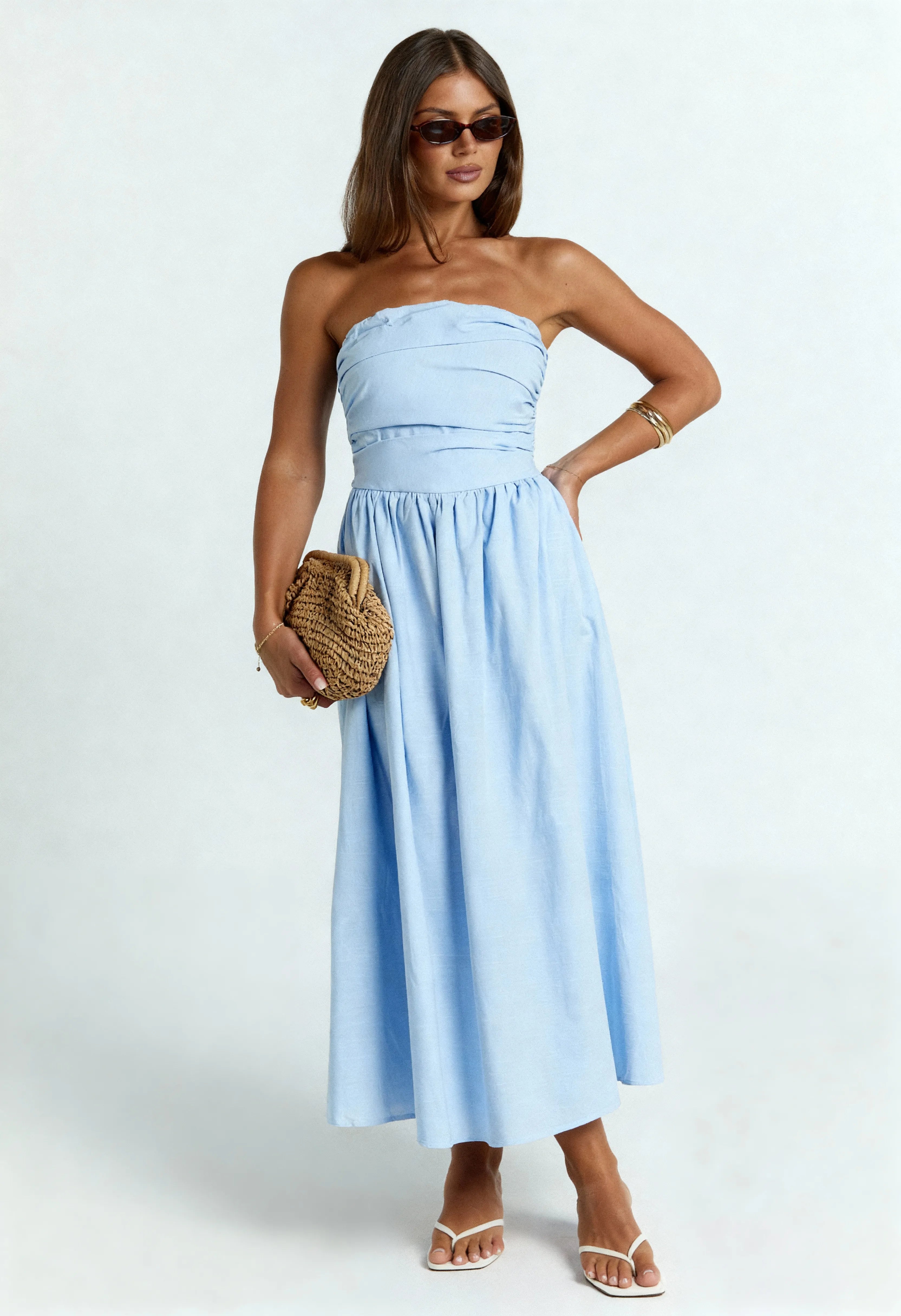 Vestido Longo Azul Luna Verão