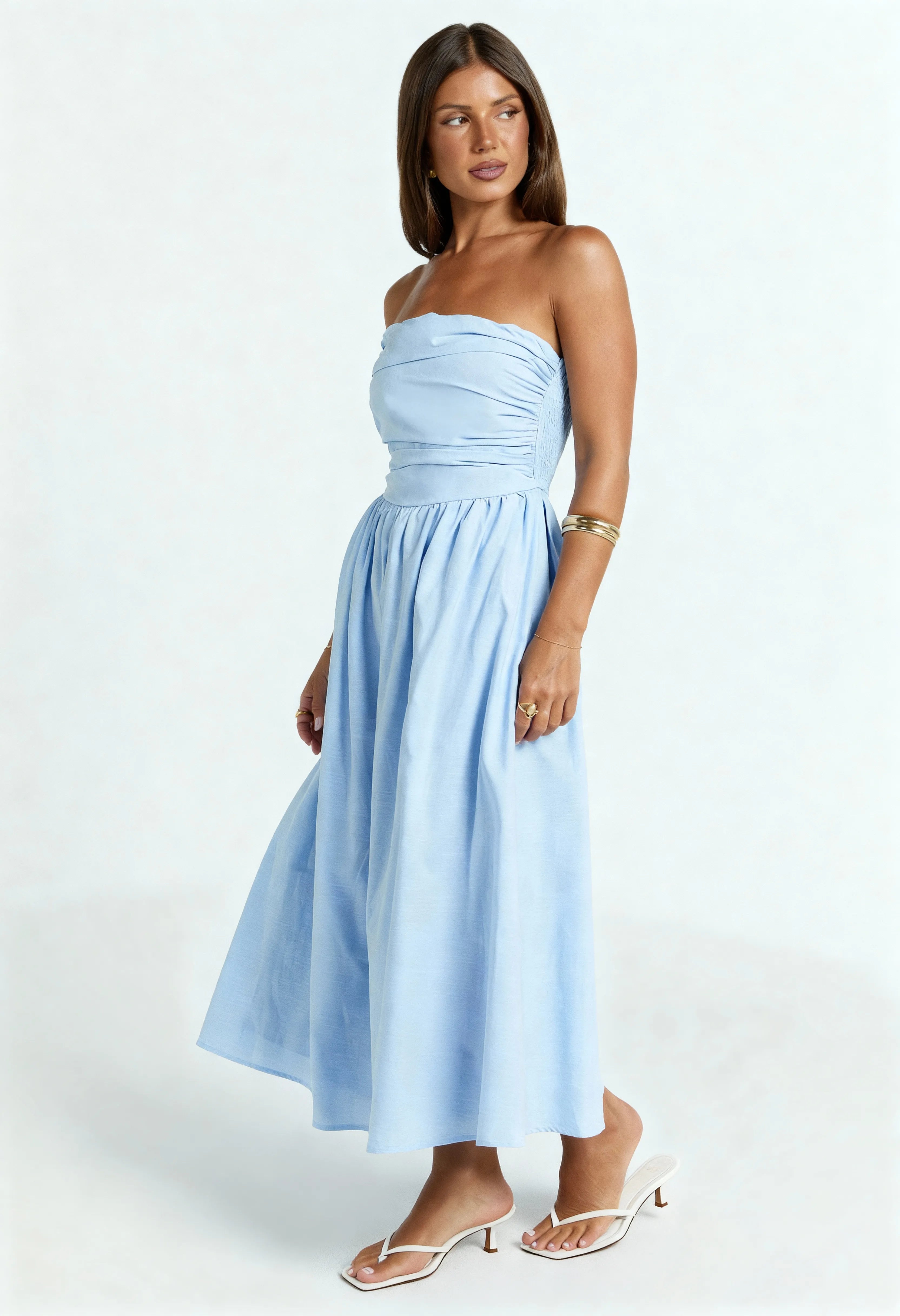 Vestido Longo Azul Luna Verão