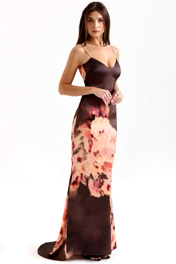 Vestido Longo Nocturne Aquarelle