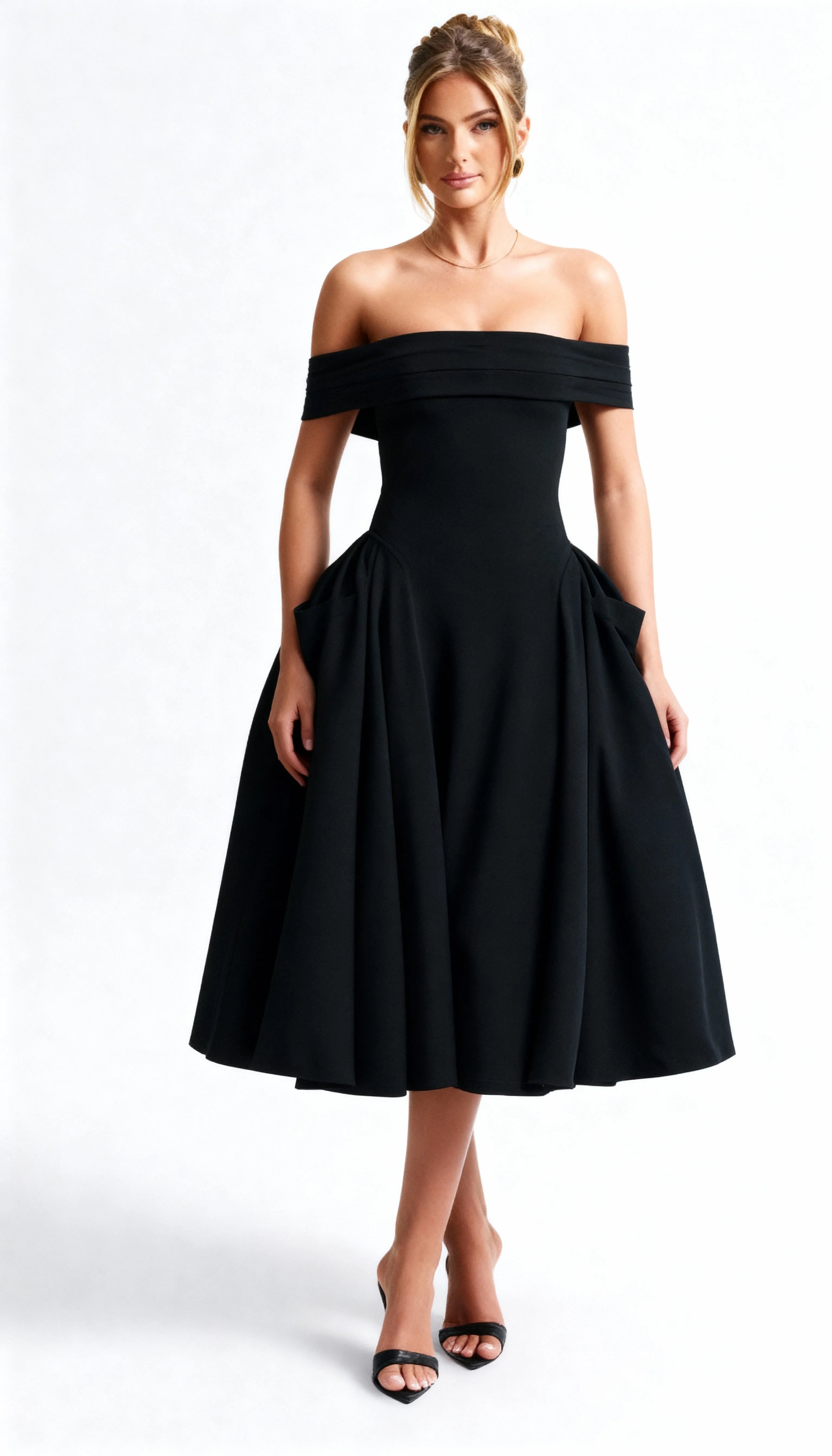 Vestido Midi Preto Valentina