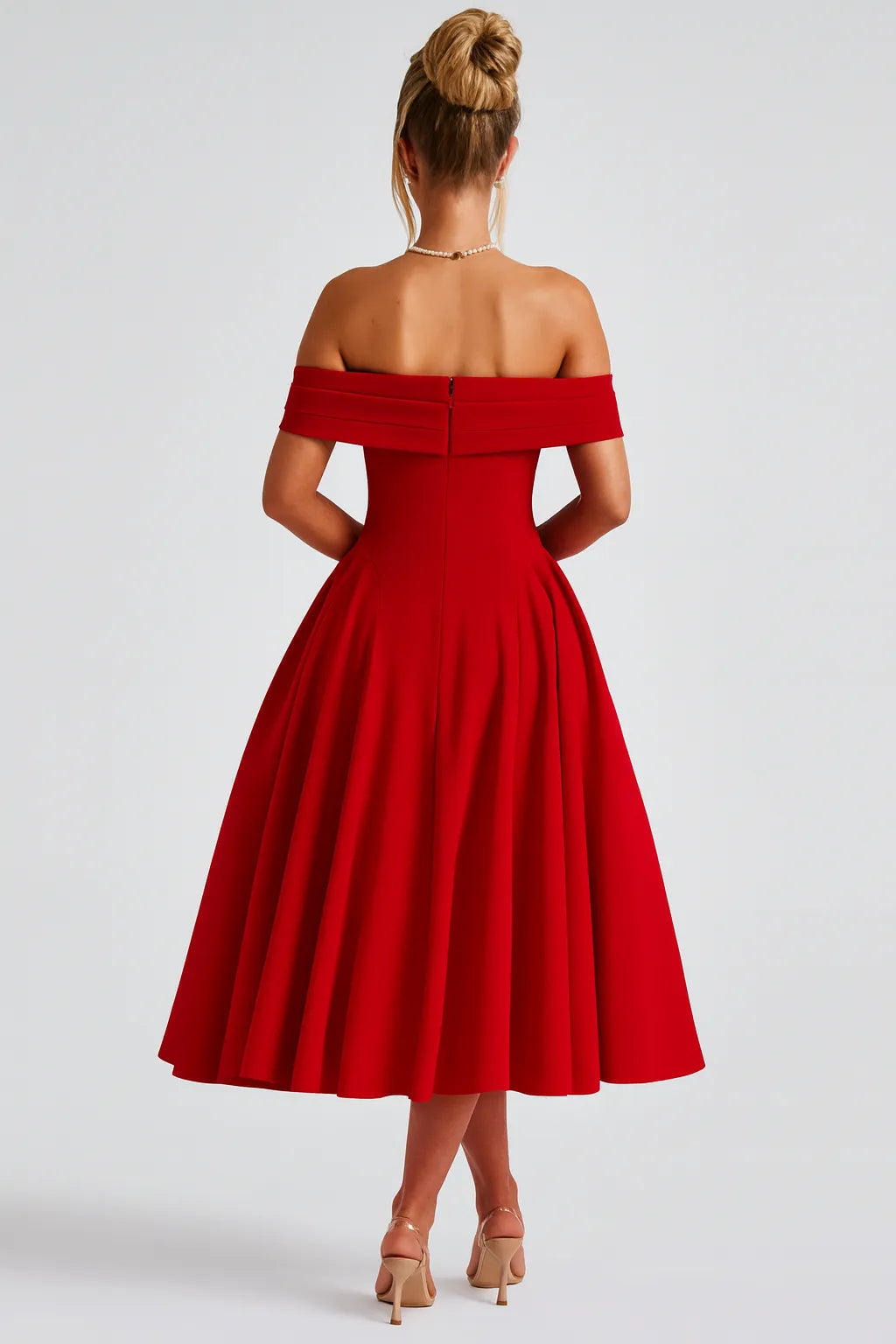 Vestido Midi Valentina Vermelho