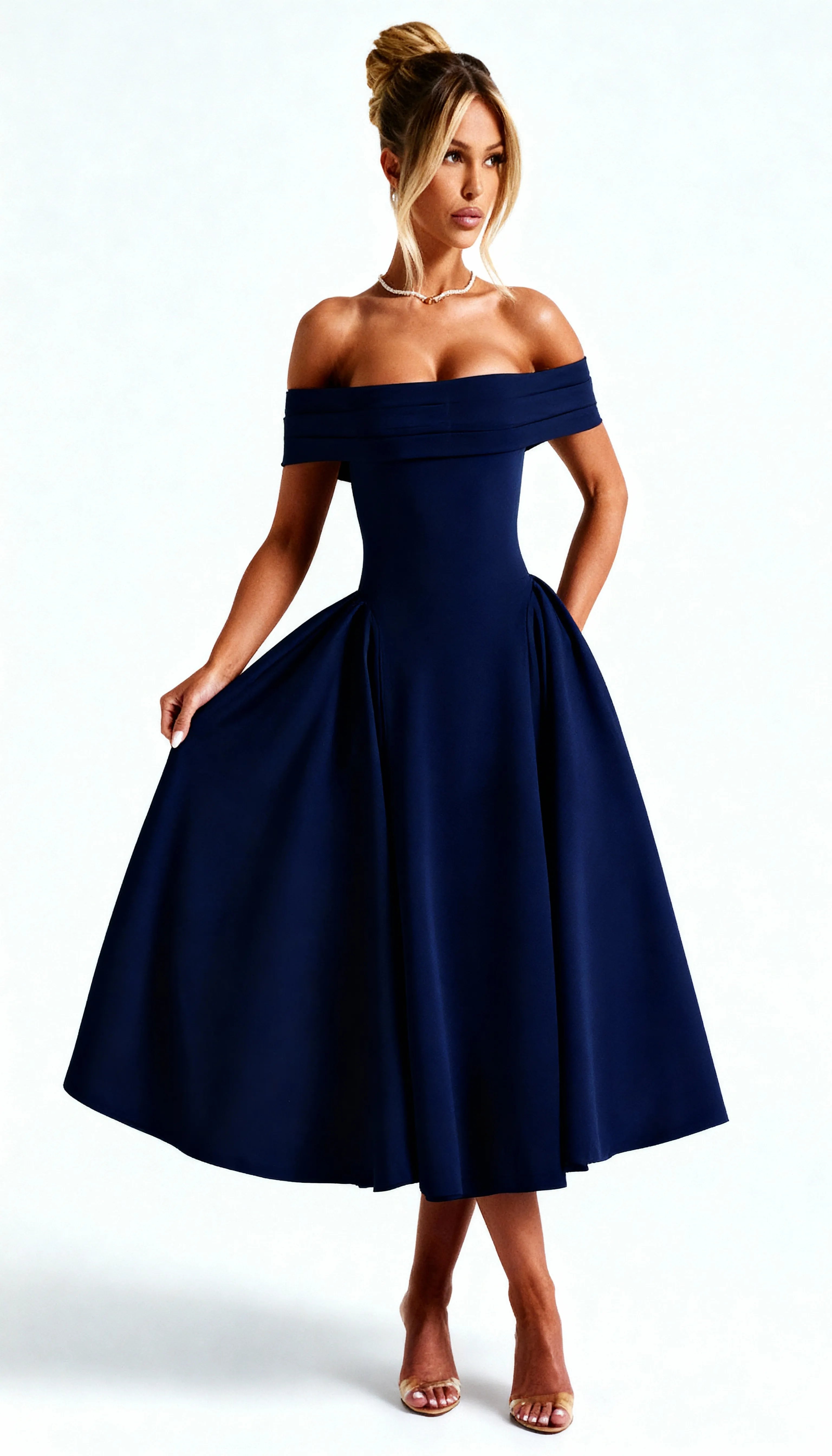 Vestido Midi Azul Valentina