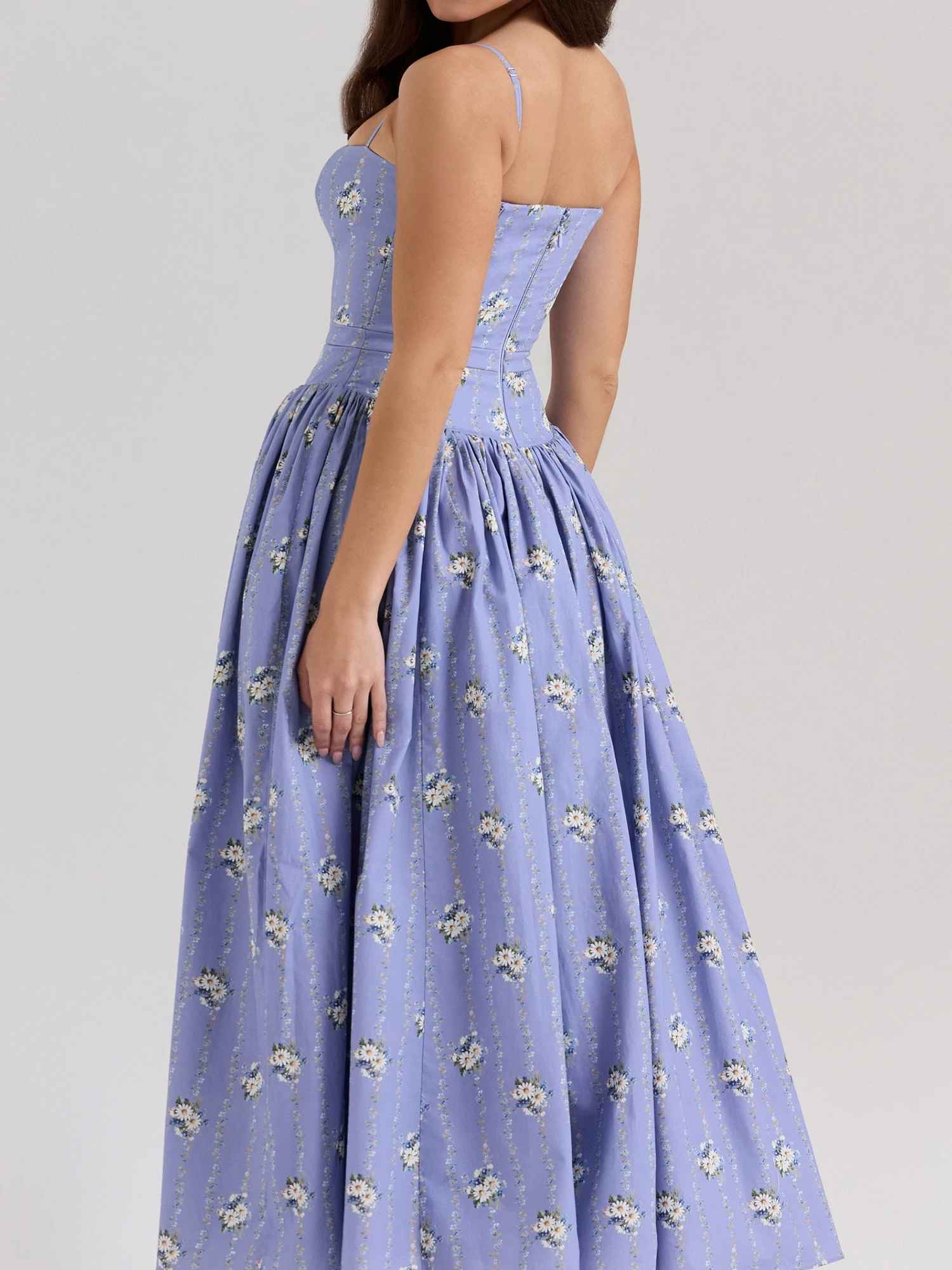 Vestido Azul Midi Riviera Miosótis