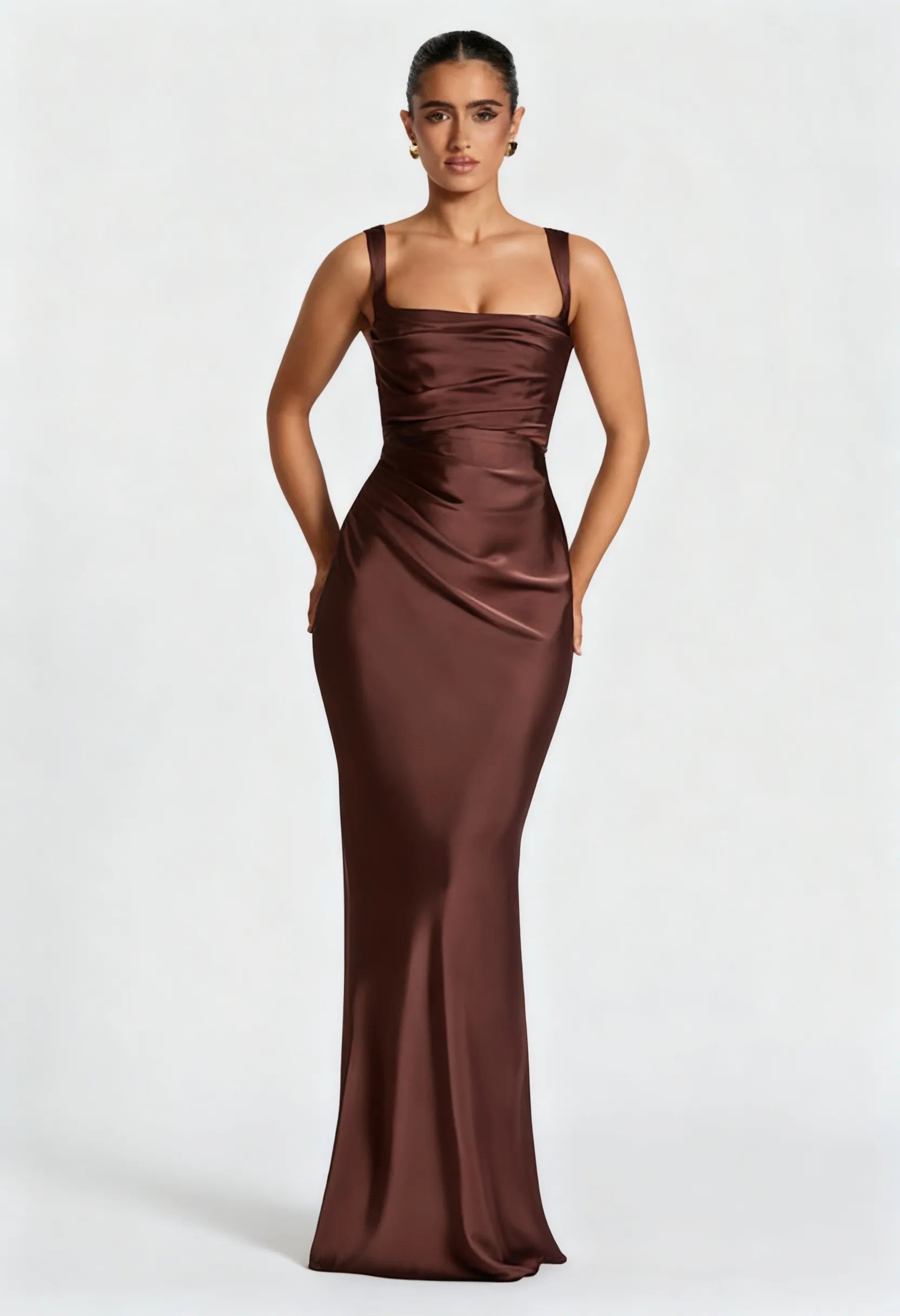 Vestido Longo Midnight Marrom