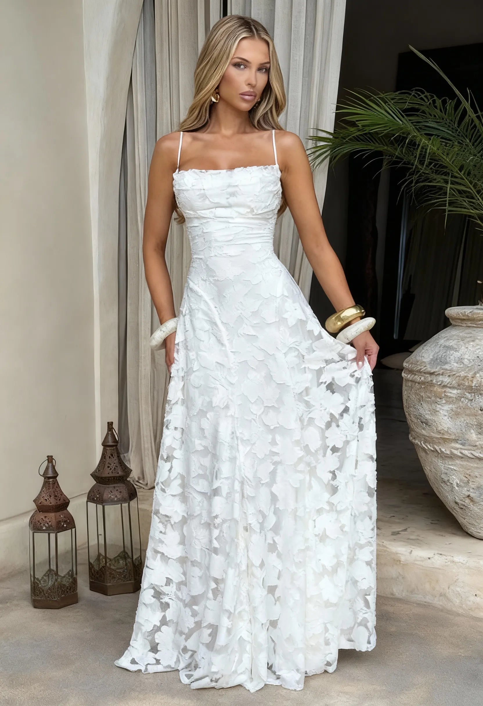 Vestido Longo Cerejeira Branco