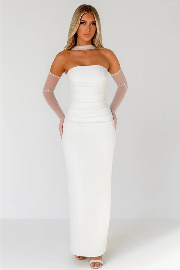Vestido Longo Branco Ivory Première - (O queridinho das Noivas)