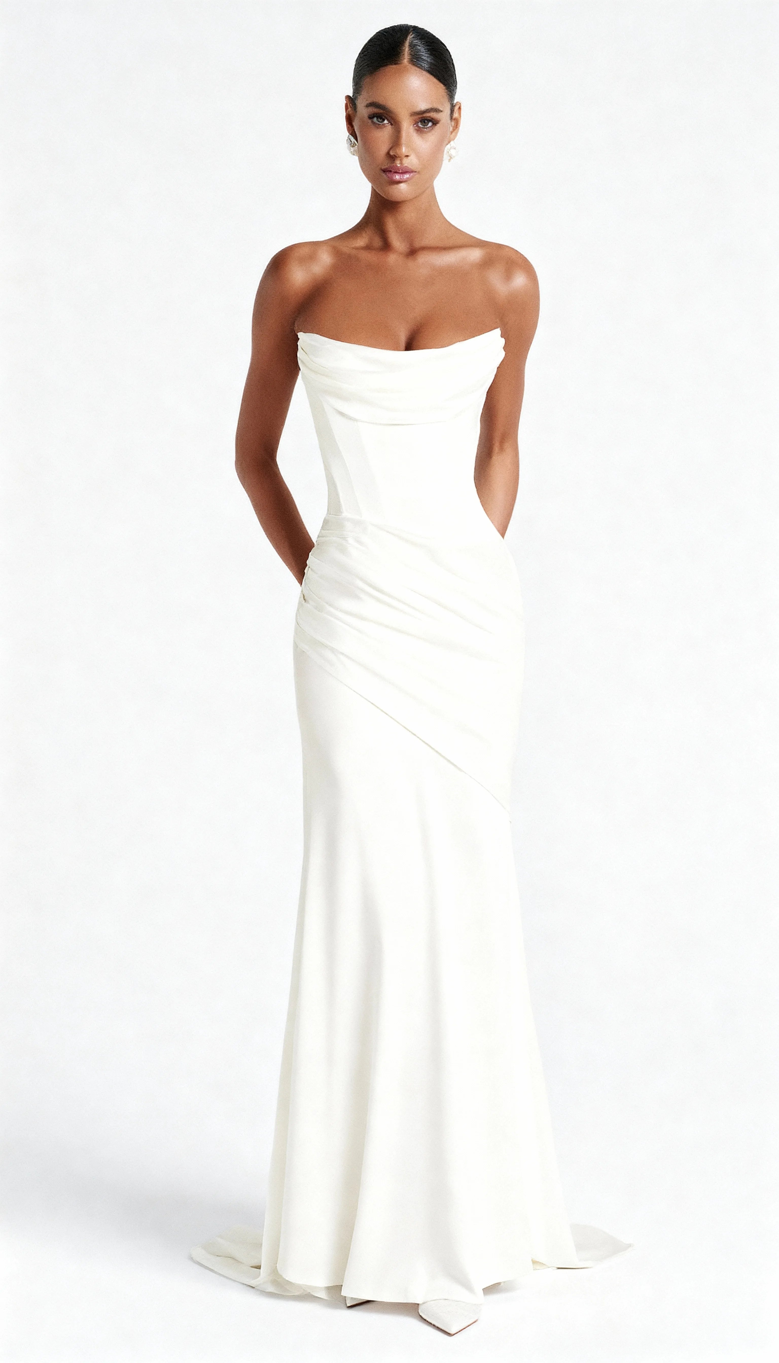 Vestido Longo branco Formal Elegance