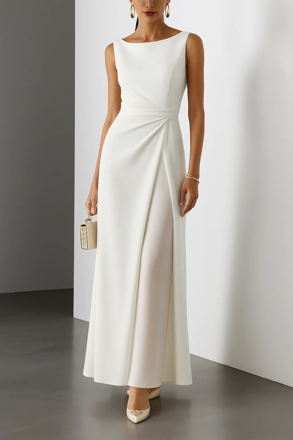 Vestido Branco Longo Atena