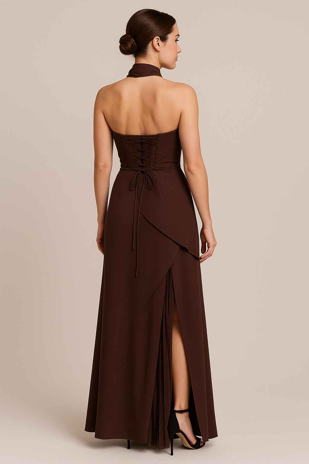 Vestido Longo Chocolate Ópera