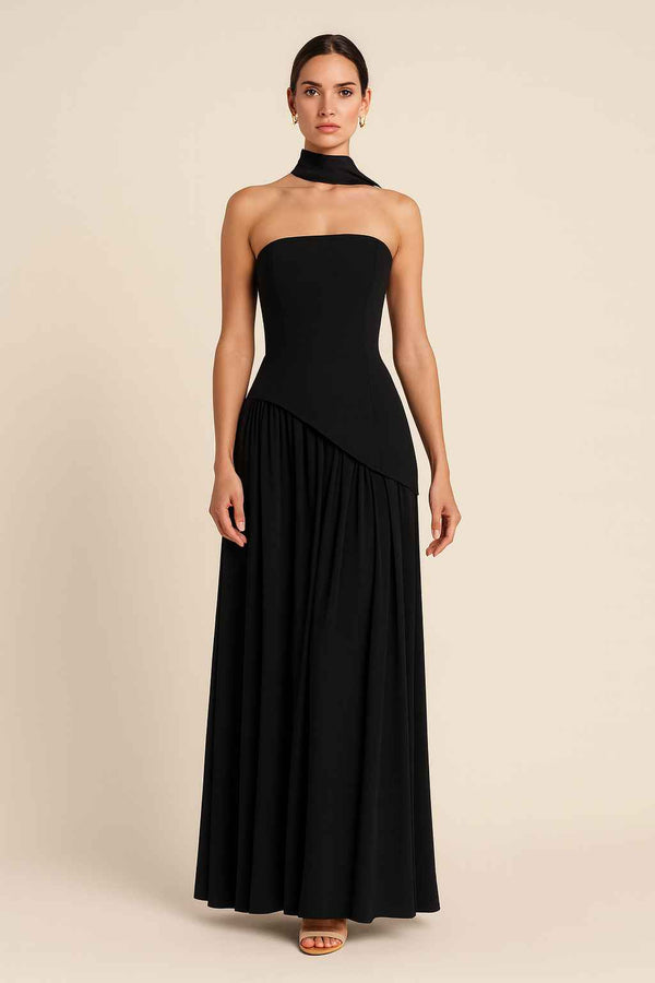 Vestido Longo Preto Noir Atelier