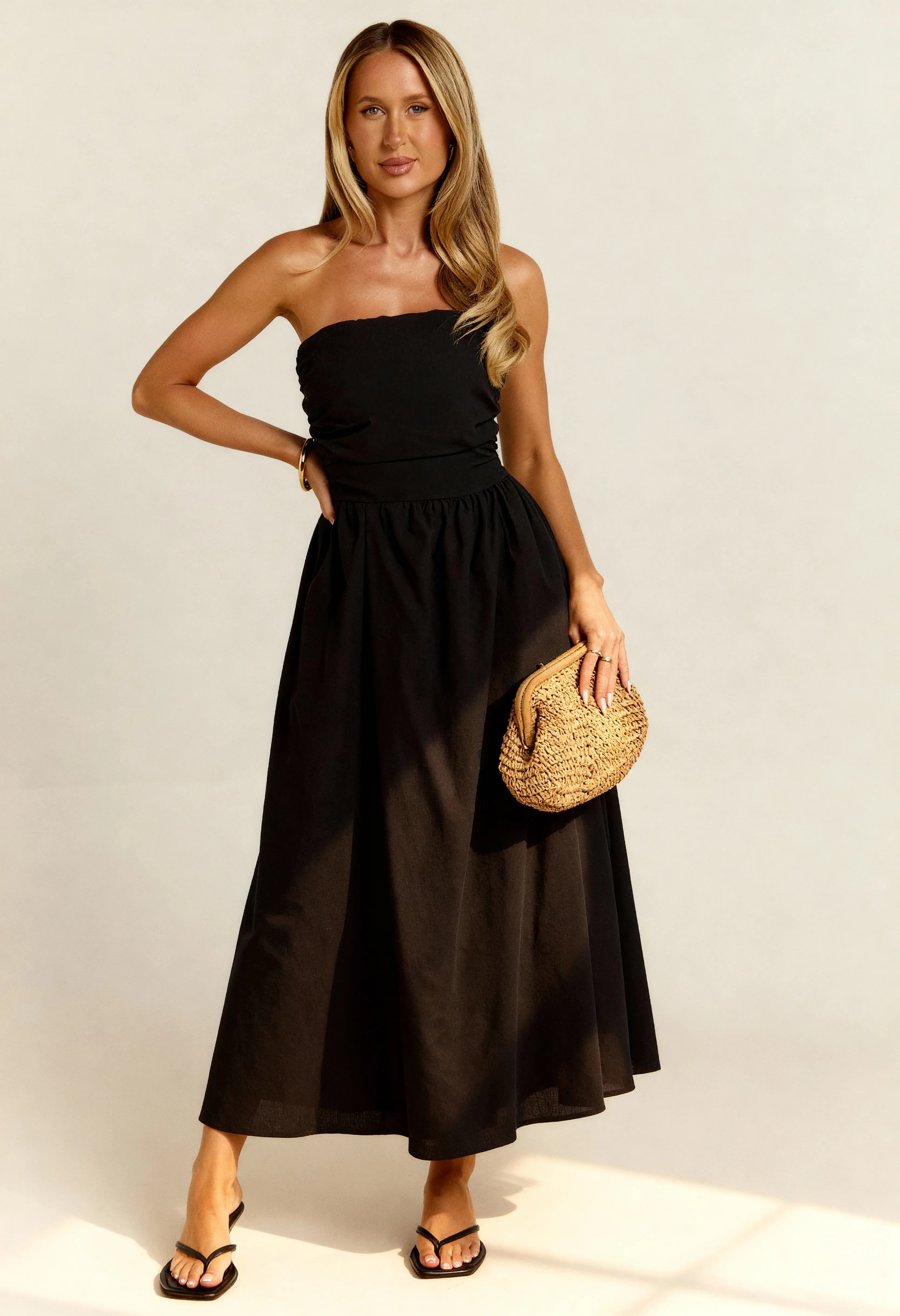 Vestido Longo Preto Luna Verão