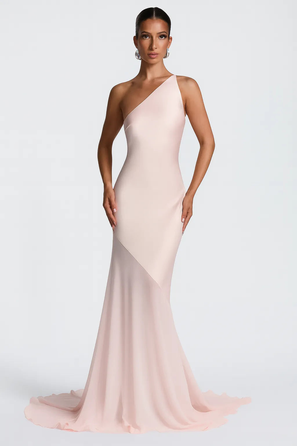 Vestido Longo Rosa Aura Diagonal
