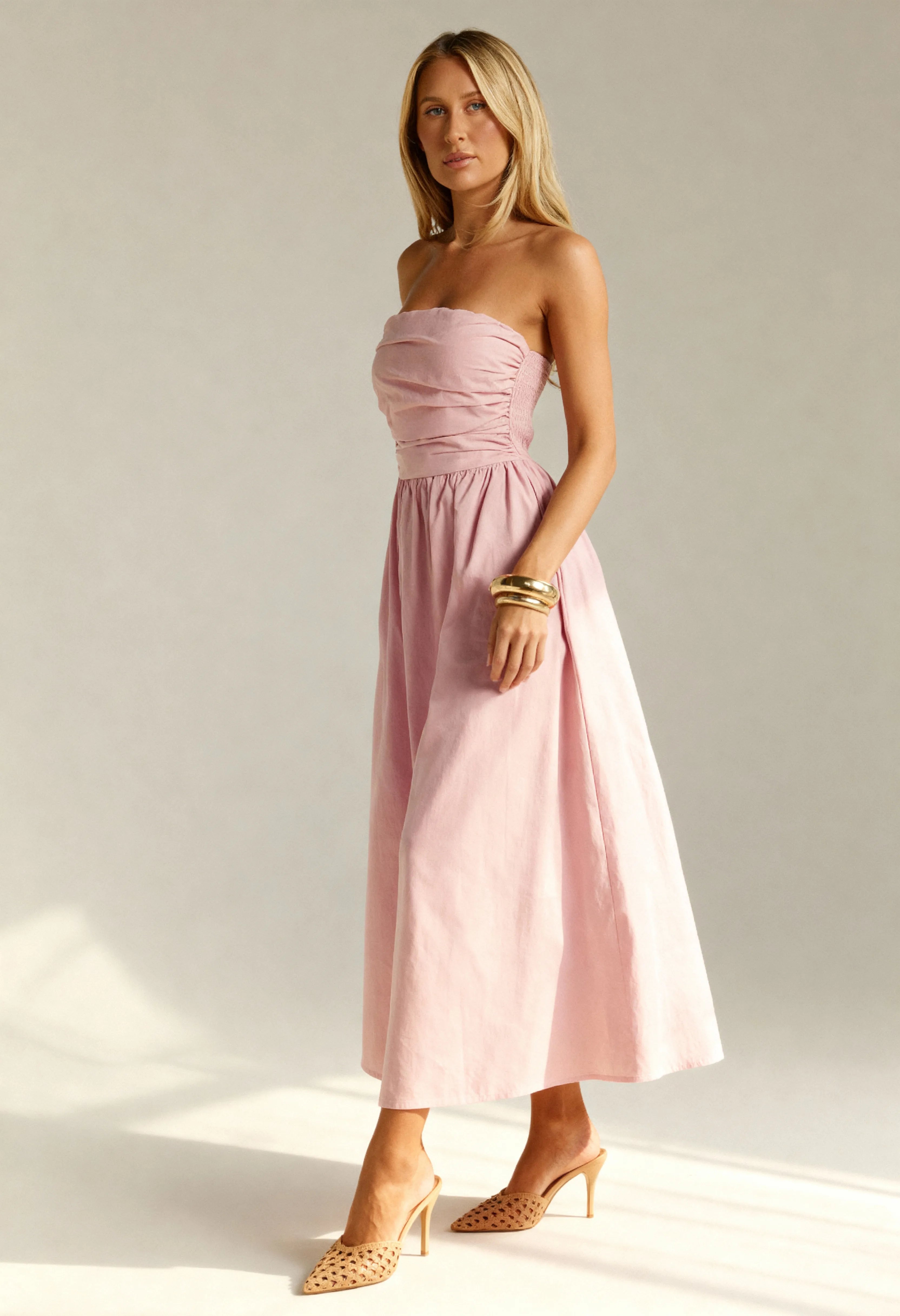 Vestido Longo Rosa Luna Verão
