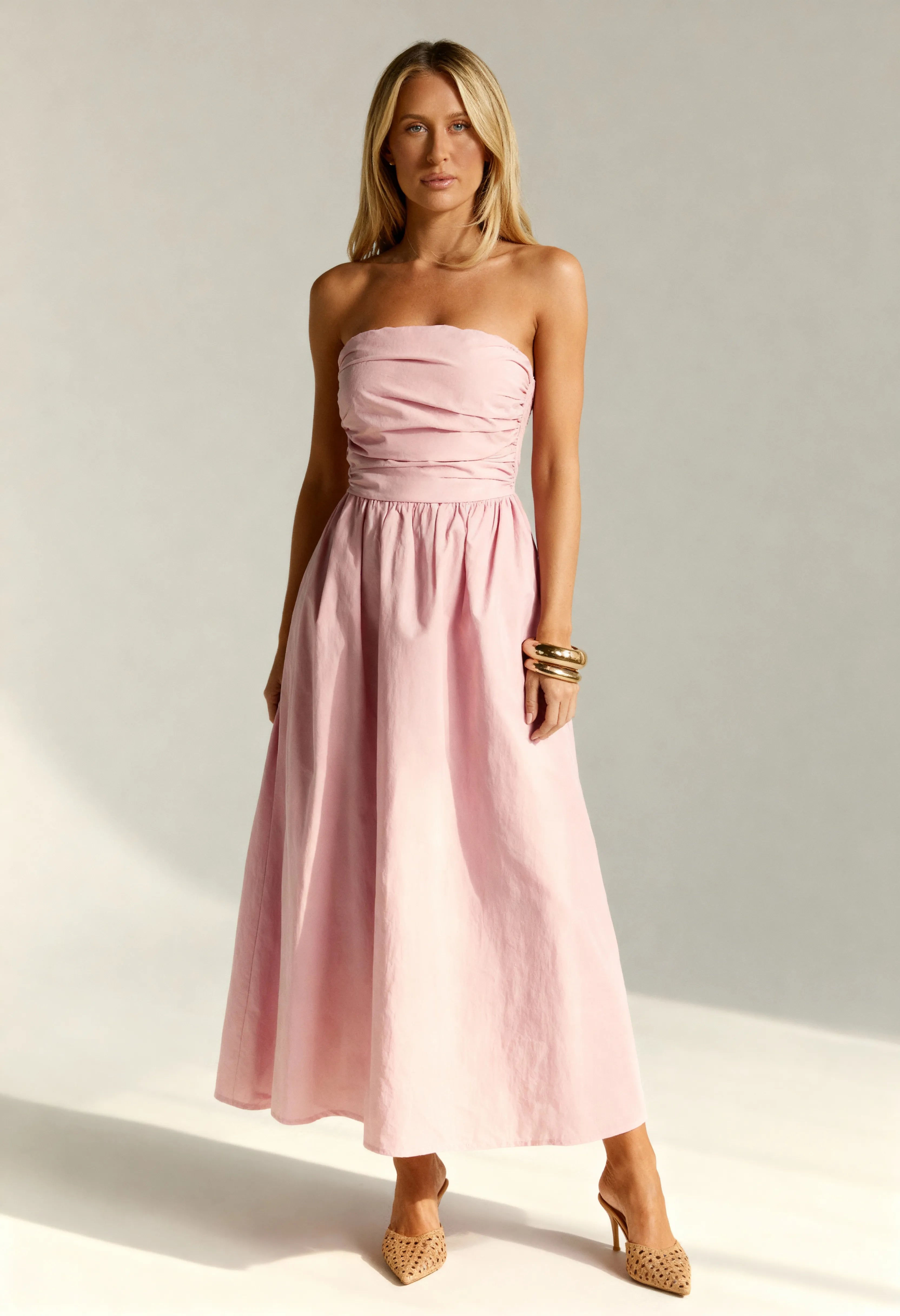 Vestido Longo Rosa Luna Verão