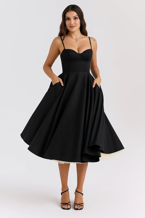 Vestido Mid Preto Noir Belle Époque